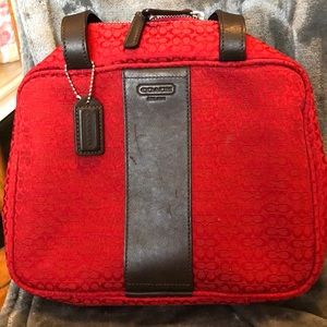 Burgundy Coach travel bag